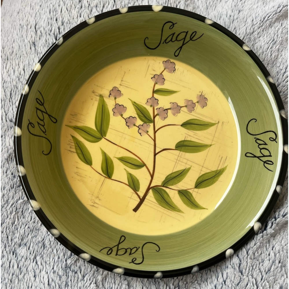 CERTIFIED INTERNATIONAL - CULINARY HERBS - Sage - 9 3/8" SALAD PASTA BOWL